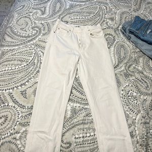 Agolde Riley white mid rise size 26